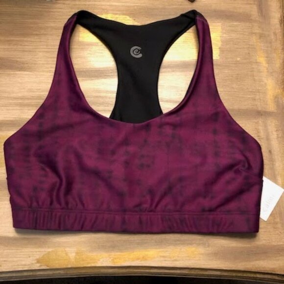 NWT JOHNNY WAS CALME Endurance Reversible Sports Bra Magenta & Black S - Picture 3 of 5